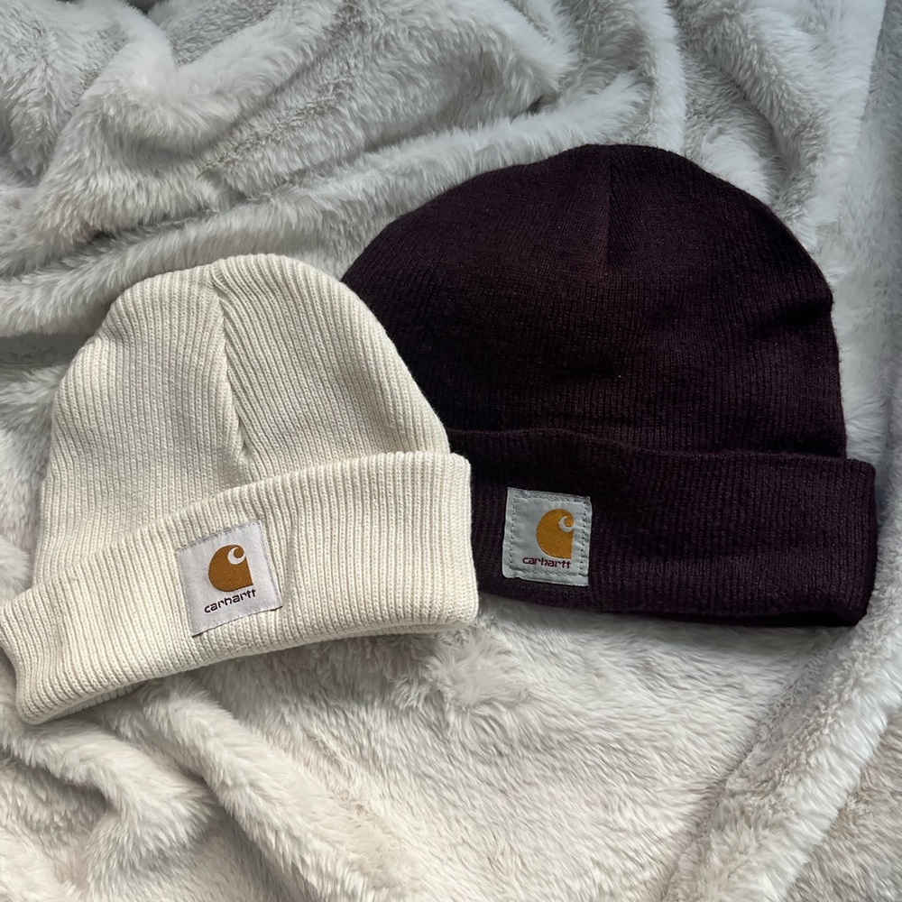 Carhartt Beanie Set - Cream and Black
